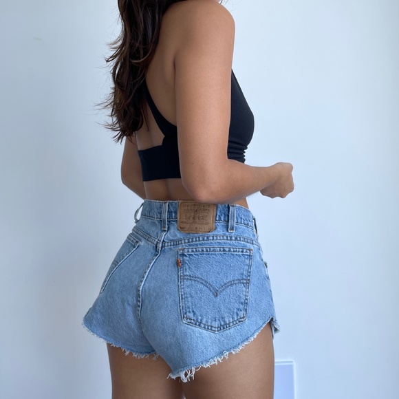 Levi's Pants - Vintage Levi's 560 orange tab denim cutoff shorts